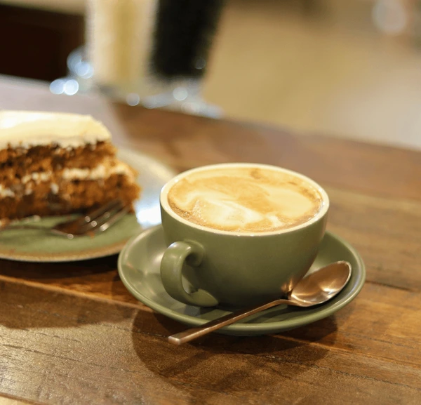 Tea OR espresso OR Americano + Cake Slice